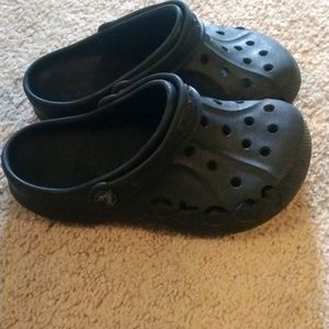 Kids: Black Crocs ( Size 1 ) Excellent Condition $17 Firm!!